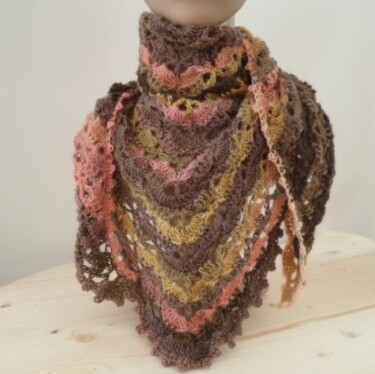 Design titled "Cheich "marquise"" by Sylvie Moussier (La tête en fête), Original Artwork, Scarves & Wraps