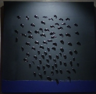 Malerei mit dem Titel "vol de mouettes à l…" von Pierre Locci, Original-Kunstwerk, Acryl