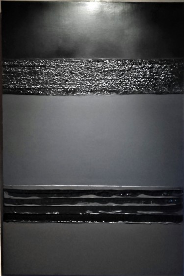 Peinture intitulée "multiple noir" par Pierre Locci, Œuvre d'art originale, Acrylique