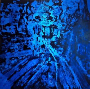 Peinture intitulée "bleu n°3" par Pierre Locci, Œuvre d'art originale, Acrylique
