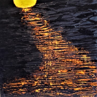 Peinture intitulée "reflet  soleil couc…" par Pierre Locci, Œuvre d'art originale, Acrylique