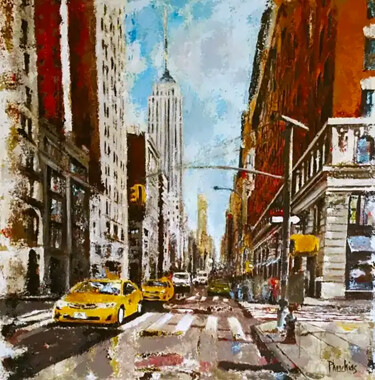 Pintura intitulada "New York" por Sylvie Phrachias, Obras de arte originais, Guache