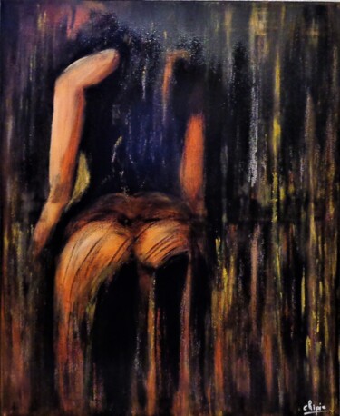 Peinture intitulée "nue ombre et lumière" par Sylvie Pinon, Œuvre d'art originale, Acrylique Monté sur Châssis en bois