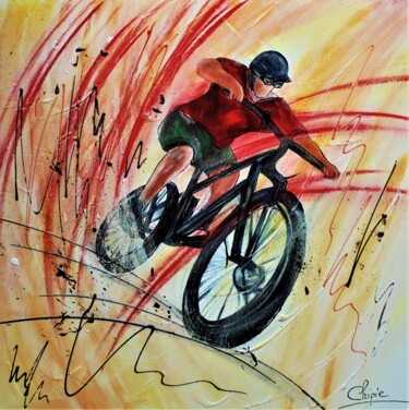 Pintura intitulada "vtt" por Sylvie Pinon, Obras de arte originais, Acrílico Montado em Armação em madeira