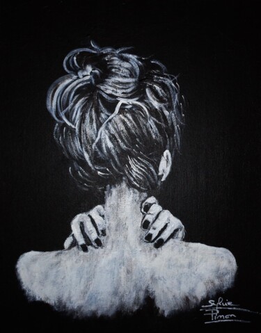 Peinture intitulée "anonyme au féminin…" par Sylvie Pinon, Œuvre d'art originale, Acrylique Monté sur Carton