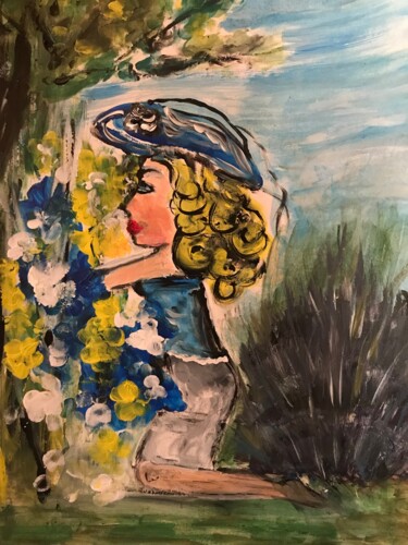 Peinture intitulée "La jeune jardinière" par Sylvie Prade, Œuvre d'art originale, Acrylique