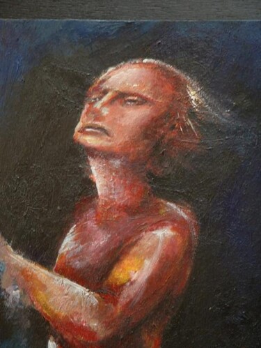 Peinture intitulée "homme courant" par Sylvie Preudhomme, Œuvre d'art originale