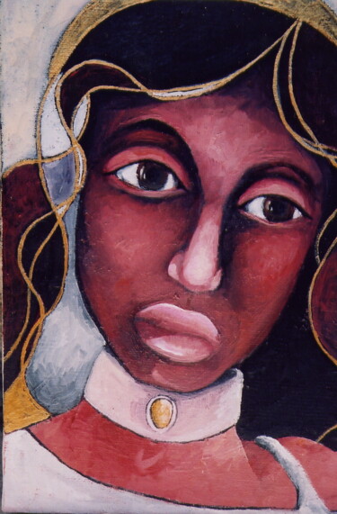 Peinture intitulée "la madone" par Sylvie Preudhomme, Œuvre d'art originale