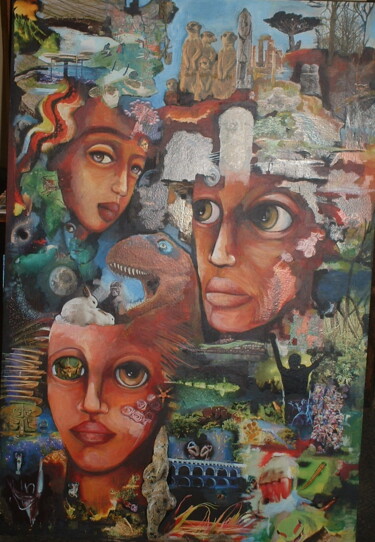 Peinture intitulée "excroissance excurs…" par Sylvie Preudhomme, Œuvre d'art originale