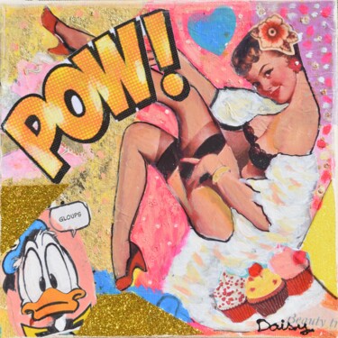 Collages titled "pinup" by Sylvie Rivalta Galtier, Original Artwork, Collages