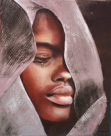 Peinture intitulée "« Tristesse »" par Sylvie Robert, Œuvre d'art originale, Huile
