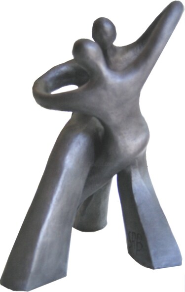 Sculpture titled "les-valseurs.jpg" by Sylvie Roger-Boucher, Original Artwork, Terra cotta