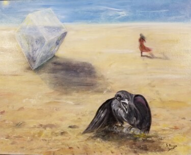 Peinture intitulée "La fin d'un monde" par Sylvie Rouyer, Œuvre d'art originale, Huile Monté sur Châssis en bois