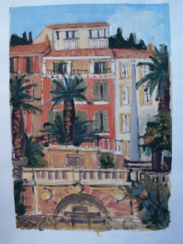 Painting titled "Hyères hier" by Sylvie Serre, Original Artwork, Acrylic