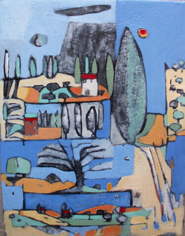 Peinture intitulée "Toscana" par Sylvie Serre, Œuvre d'art originale, Huile