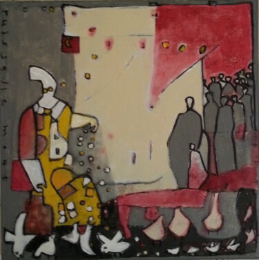 Malerei mit dem Titel "Ruissellemnt" von Sylvie Serre, Original-Kunstwerk, Öl