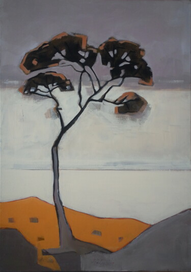 Malerei mit dem Titel "Pin d'orange" von Sylvie Serre, Original-Kunstwerk, Acryl