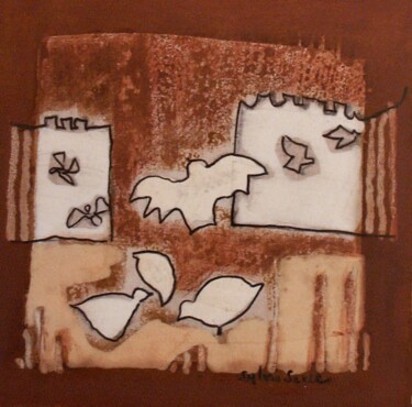 Schilderij getiteld "Zoiseaux" door Sylvie Serre, Origineel Kunstwerk, Acryl