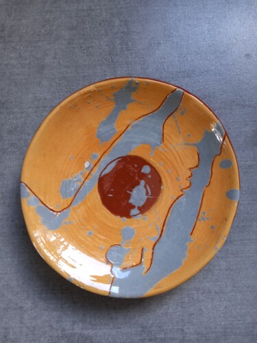 Design intitulada "Coupelle "orange gr…" por Sylvie Serre, Obras de arte originais, Quadro de Arte