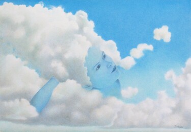 Desenho intitulada "J'ai fait un rêve" por Sylvie Talon, Obras de arte originais, Lápis