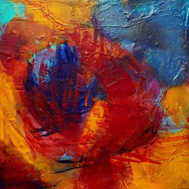 Картина под названием "Rose au jardin" - Sylvie Touzery, Подлинное произведение искусства, Акрил