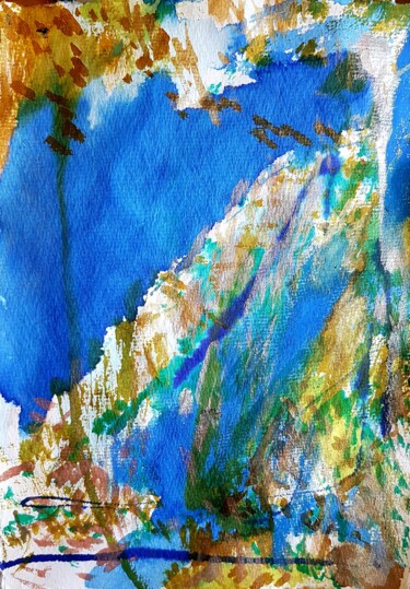 Dessin intitulée "L'Ascension du ciel…" par Sylvie Touzery, Œuvre d'art originale, Encre