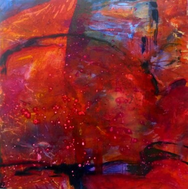 ""Incendies" n°2" başlıklı Tablo Sylvie Touzery tarafından, Orijinal sanat, Akrilik