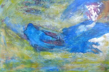 Pintura titulada "Passages et ondes" por Sylvie Touzery, Obra de arte original, Acrílico Montado en Bastidor de camilla de m…