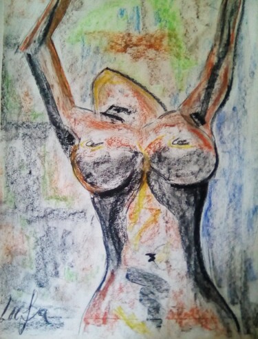 Painting titled "jouissance" by Sylvie Trapier (Luc LUFA), Original Artwork, Watercolor