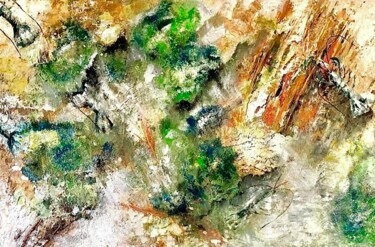 Картина под названием "Profondeur" - Sylvie Vandensteendam, Подлинное произведение искусства, Акрил Установлен на Деревянная…
