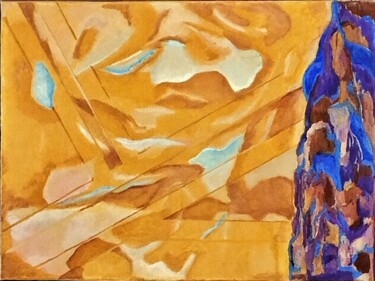 Ζωγραφική με τίτλο ""Cascade colorée"" από Sylvie Vaudon, Αυθεντικά έργα τέχνης, Ακρυλικό Τοποθετήθηκε στο Ξύλινο φορείο σκε…