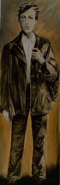 Schilderij getiteld "Arthur Rimbaud insp…" door Sylvie Vedel, Origineel Kunstwerk, Olie Gemonteerd op Frame voor houten bran…