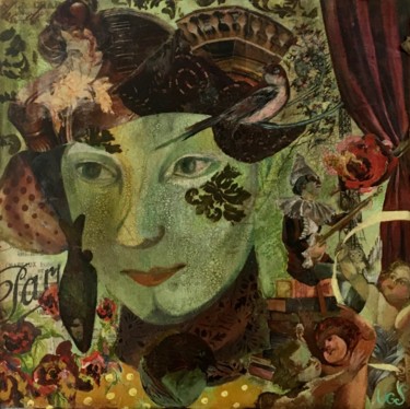 Painting titled "Mona et le musicien" by Lili Ks, Original Artwork, Acrylic
