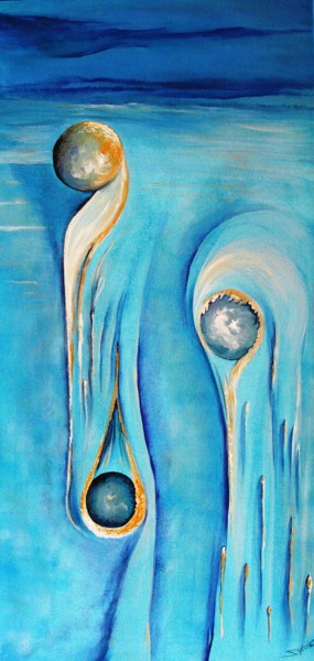 Peinture intitulée "Sphères" par Sylvie, Le Chant Du Vent, Œuvre d'art originale, Acrylique Monté sur Châssis en bois