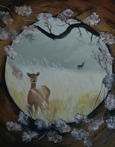 Peinture intitulée "Regard insolite" par Sylvie, Le Chant Du Vent, Œuvre d'art originale, Acrylique Monté sur Châssis en bois