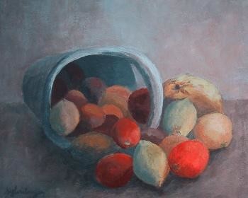 Peinture intitulée "abondance" par Sylvie Beuzen, Œuvre d'art originale
