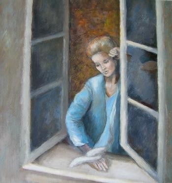 Peinture intitulée "femme bleue" par Sylvie Beuzen, Œuvre d'art originale