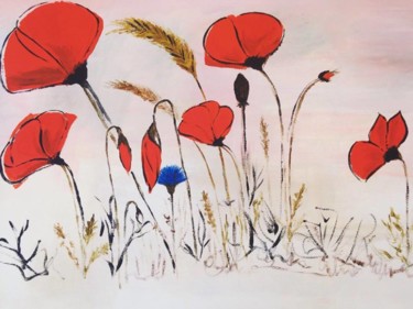Painting titled "coquelicot.jpg" by Sylviebf, Original Artwork, Acrylic