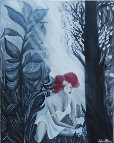 Peinture intitulée "la-belle-au-bois-hu…" par Sylvie Boublil, Œuvre d'art originale, Huile