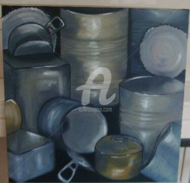 Painting titled "un tas de boites de…" by Sbx, Original Artwork