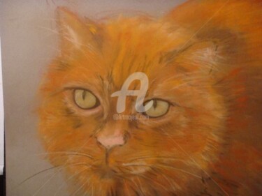 Peinture intitulée "le chat du voisin" par Sbx, Œuvre d'art originale
