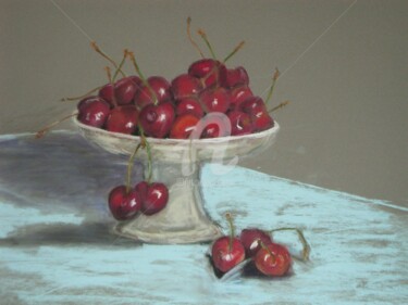 Peinture intitulée "le temps des cerises" par Sbx, Œuvre d'art originale