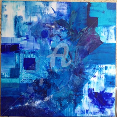 Peinture intitulée "Bleu" par Sbx, Œuvre d'art originale