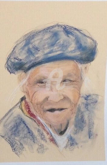 Peinture intitulée "vieille femme 1" par Sbx, Œuvre d'art originale