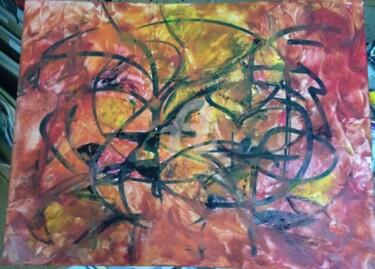 Painting titled "Papillon" by Sbx, Original Artwork