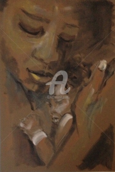 Painting titled "Douceur" by Sbx, Original Artwork, Pastel