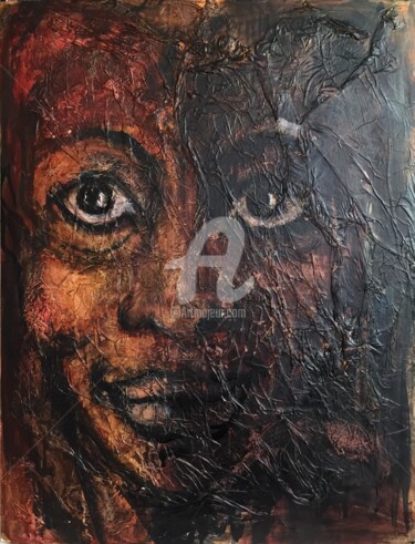 Peinture intitulée "Miroir de l'Ame" par Sbx, Œuvre d'art originale, Acrylique