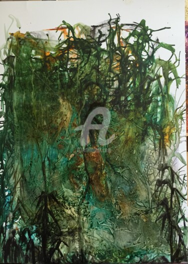 Peinture intitulée "Forêt pétrifiée" par Sbx, Œuvre d'art originale