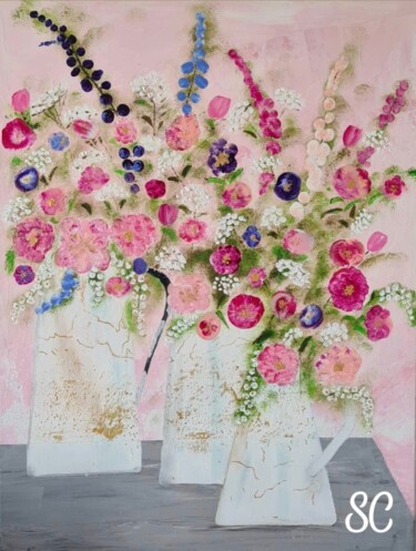 Peinture intitulée "Bouquet de Printemps" par Sc, Œuvre d'art originale, Acrylique