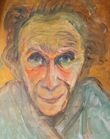 Peinture intitulée "Old woman" par Sylvie Cernesse, Œuvre d'art originale, Acrylique